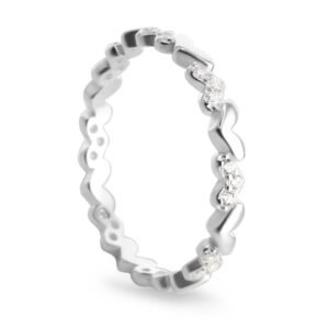 Anillo Corazones de Plata