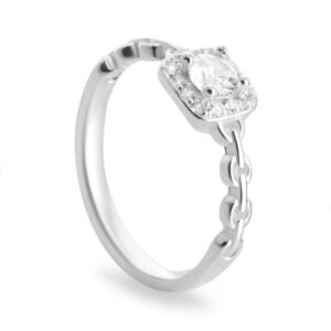 Anillo de plata con circonita cúbica