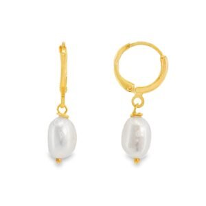 Aros de oro con perla