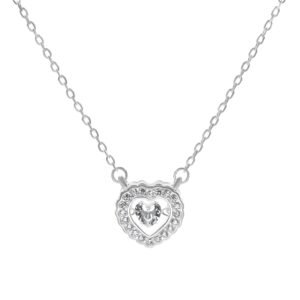 Collar Corazón con Circonita